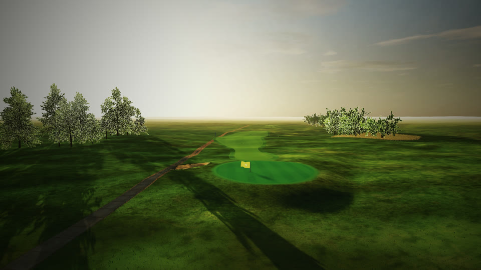Looking back down hole 1 from behind the green.